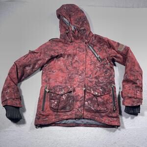 Cappel Jacket Mens Medium Red Insulated Waterproof Snowboard Hooded Coat Winter
